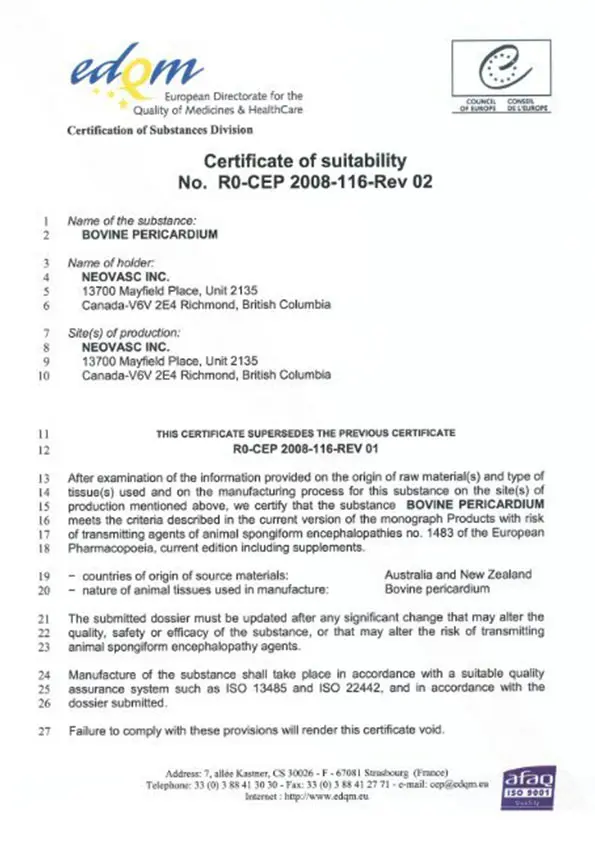 CEP-certification